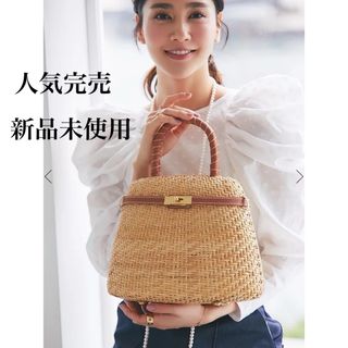 seven ten  【人気完売品】オシャレ♡ラタンベルトバッグ　セブンテン(かごバッグ/ストローバッグ)