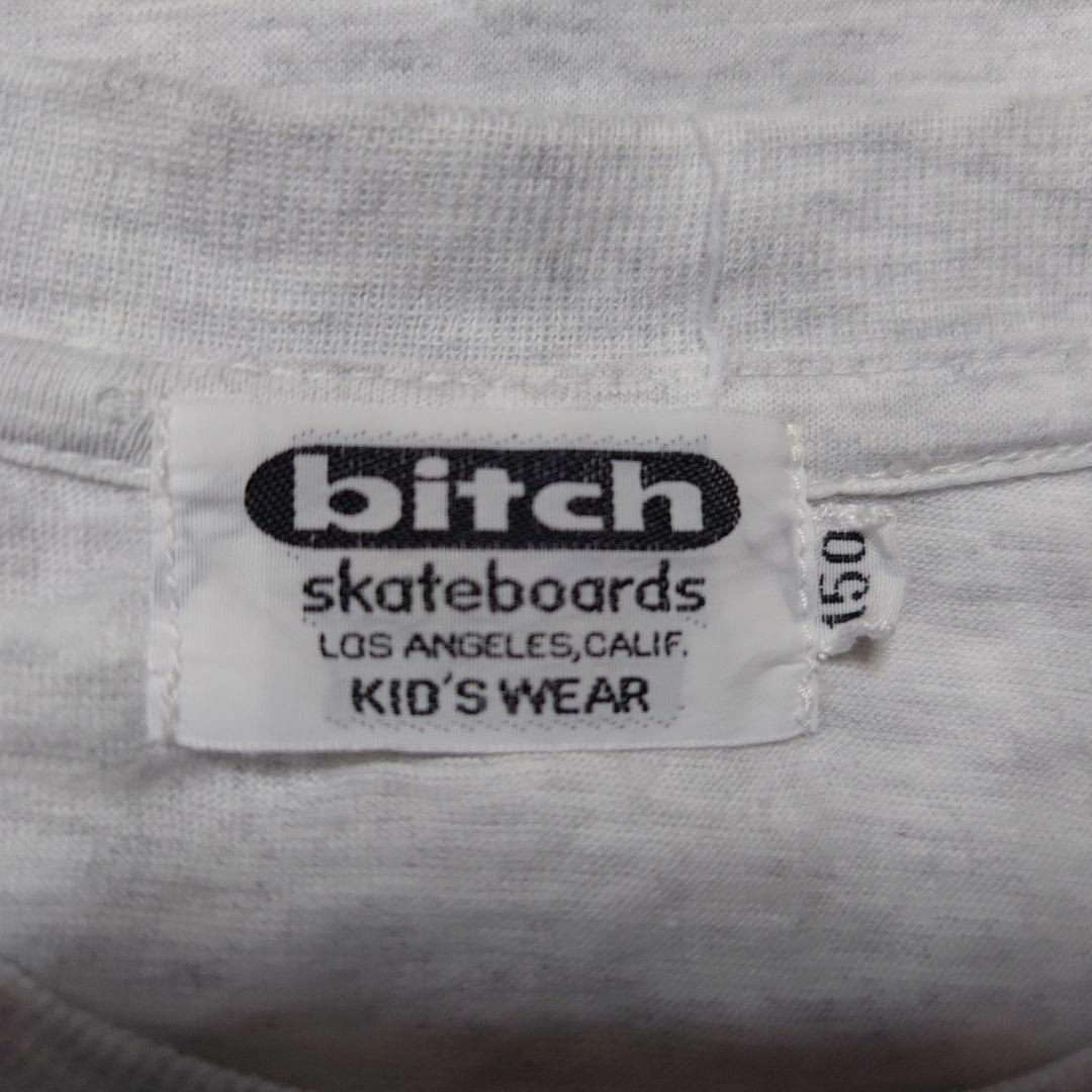90s bitch skateboardsビッグプリントTシャツ ビッチ グレーの 90s bitch skateboardsビッグプリントTシャツ ビッチ グレーの