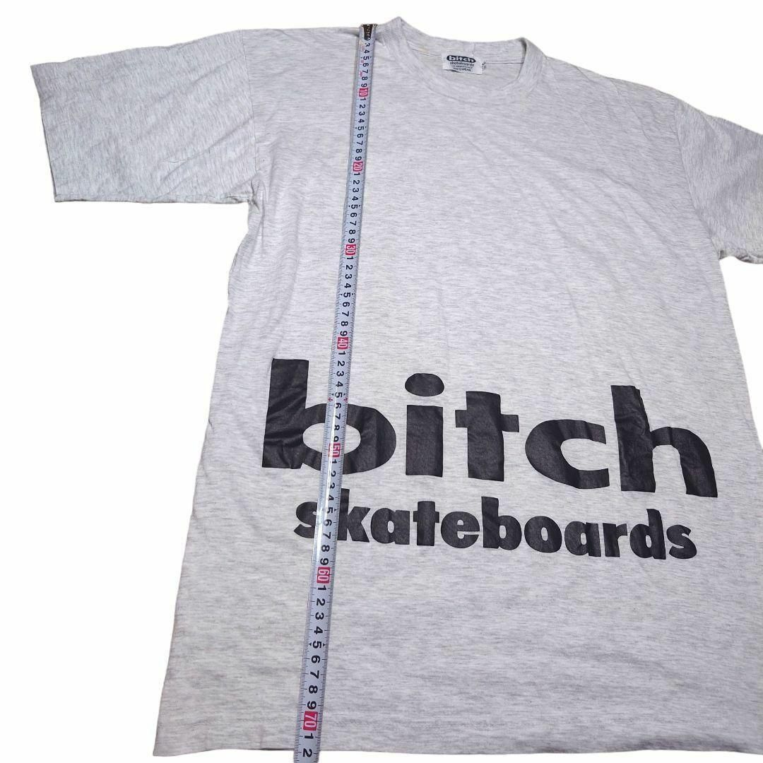 90s bitch skateboardsビッグプリントTシャツ　ビッチ　グレー メンズのトップス(Tシャツ/カットソー(半袖/袖なし))の商品写真