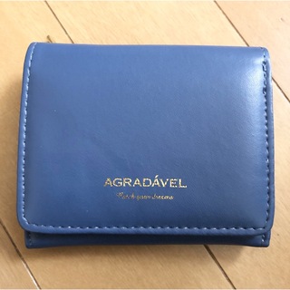 AGRADAVEL レディース 三つ折り財布 ブルー 折財布 ウォレット 未使用