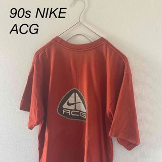 ナイキ(NIKE)の90sNIKE銀タグナイキacgエーシージーエィシージーtシャツ半袖オレンジml(Tシャツ/カットソー(半袖/袖なし))