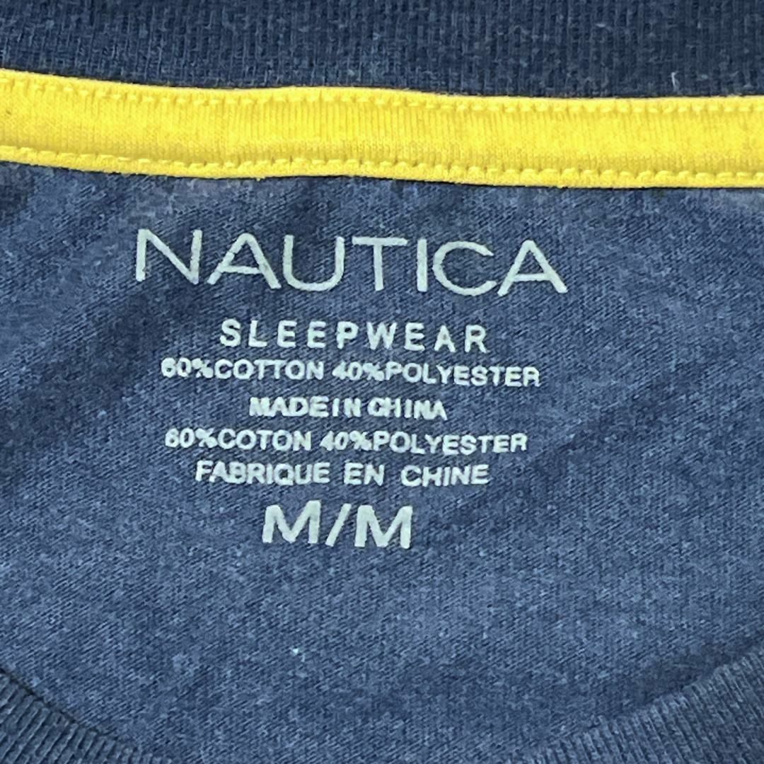 NAUTICA(ノーティカ)のNAUTICA ノーティカ 半袖Tシャツ ロゴ刺繍 ブラック US古着e13 メンズのトップス(Tシャツ/カットソー(半袖/袖なし))の商品写真