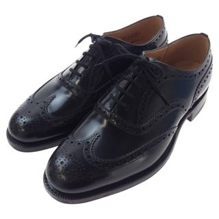 Church's - CHURCH'S チャーチ EEB002 BURWOOD バーウッド ウイングチップ レザー シューズ ブラック系 7.5【新古品】【未使用】【中古】