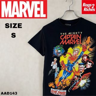 THE MIGHTY CAPTAIN MARVEL アメコミ プリント Tシャツ