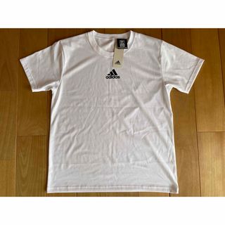 アディダス(adidas)の【未使用品】adidas アディダス ドライTシャツ センターロゴ白 メンズ M(Tシャツ/カットソー(半袖/袖なし))