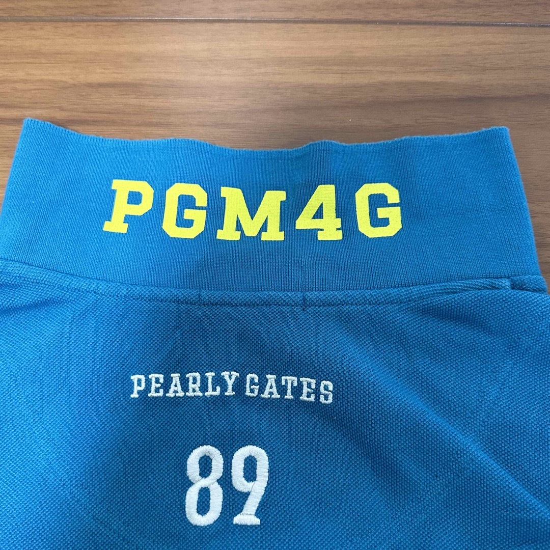 PEARLY GATES(パーリーゲイツ)のパーリーゲイツ 7  ポロシャツ　水色　おしゃれですよ(^^) スポーツ/アウトドアのゴルフ(ウエア)の商品写真