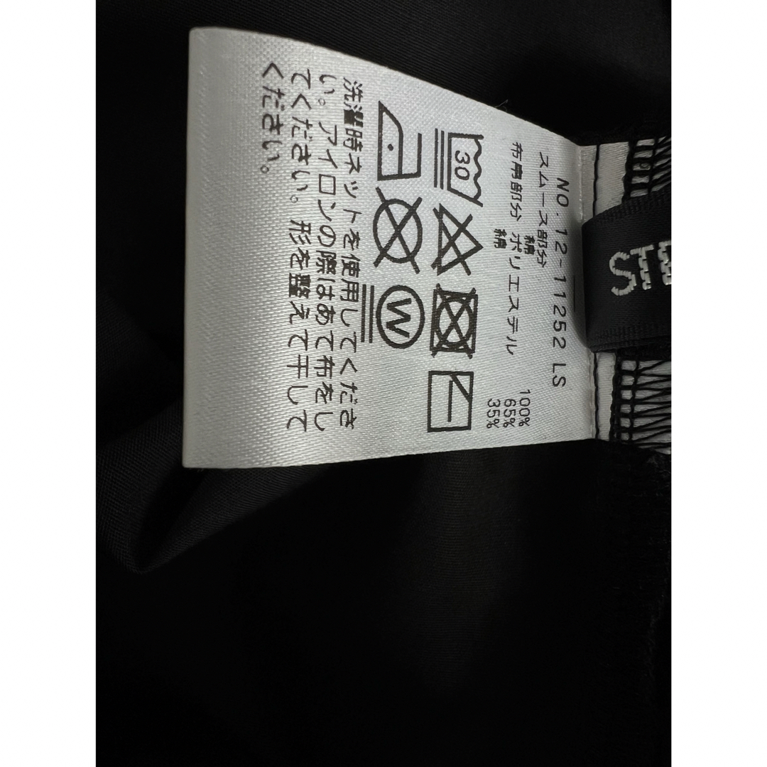 STRAWBERRY-FIELDS(ストロベリーフィールズ)のストロベリーフィールズ　ワンピース　黒　白　袖ふわり　ワンピ　黒白　白黒　半袖 レディースのワンピース(ロングワンピース/マキシワンピース)の商品写真