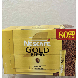 インスタントコーヒースティックコーヒー　ブラック80本ネスカフェゴールドブレンド(コーヒー)