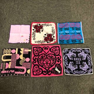 アナスイ(ANNA SUI)の即決 ANNA SUI アナスイ タオルハンカチ 6枚セット(ハンカチ)