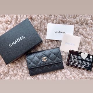 シャネル(CHANEL)の確実正規品★極美品★CHANEL★マトラッセ キャビアスキン カードケース(名刺入れ/定期入れ)