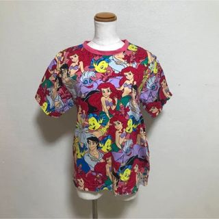 Disney - 【限定】 ディズニー リトルマーメイド 総柄 Tシャツ M