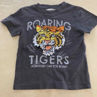 エイチアンドエム(H&M)のH&M 半袖Tシャツ　3-4才用　とら柄　Tiger スパンコール刺繍(Tシャツ/カットソー)