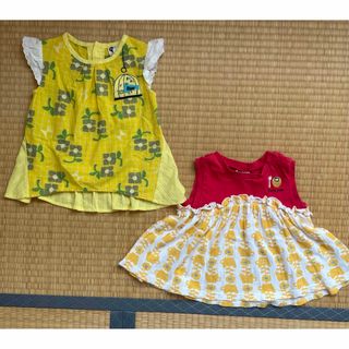 プチジャム(Petit jam)のプチジャム　トップス　フリル付きチュニック　まとめ売り　95 女の子　重ね着風(Tシャツ/カットソー)