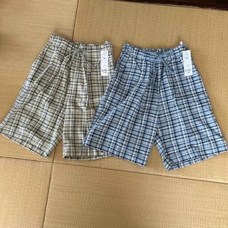 M  新品　綿100% ハーフパンツ2枚　定価2000円　ポケット有　ルーム　 