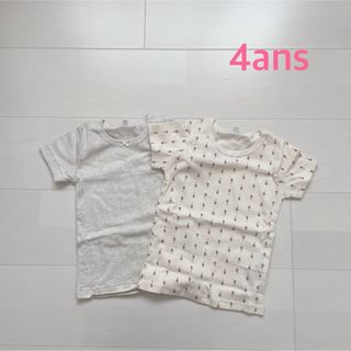 プチバトー(PETIT BATEAU)のプチバトー　半袖Tシャツ2枚組　4ans(下着)