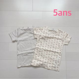 プチバトー(PETIT BATEAU)のプチバトー　半袖Tシャツ2枚組　5ans (下着)