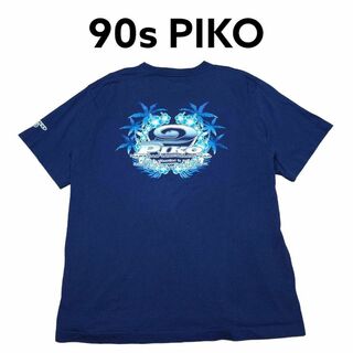 ピコ(PIKO)の90s PIKO　ビッグプリント　Tシャツ　ピコ　古着　ハイビスカス　サーフ(Tシャツ/カットソー(半袖/袖なし))