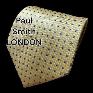 【Paul Smith LONDON】　イエロー系　ドット柄　日本製(ネクタイ)