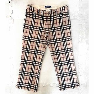 バーバリー(BURBERRY)の【美品】バーバリー★クロップドパンツ★ノバチェック★36(クロップドパンツ)