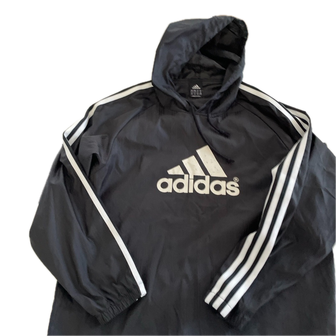 adidas(アディダス)のadidas パーカー160 黒 キッズ/ベビー/マタニティのキッズ服男の子用(90cm~)(ジャケット/上着)の商品写真