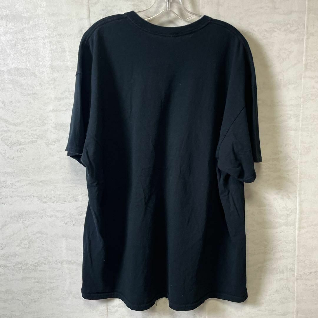 半袖Ｔシャツ　オーバーサイズ2ＸＬ　黒ブラック　アメリカンデザインプリント　古着 メンズのトップス(Tシャツ/カットソー(半袖/袖なし))の商品写真