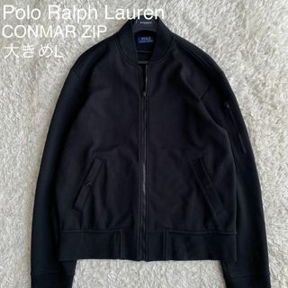 ポロラルフローレン(POLO RALPH LAUREN)の★極美品 ポロラルフローレン ブルゾン MA-1 CONMAR 黒 大きめL(ブルゾン)