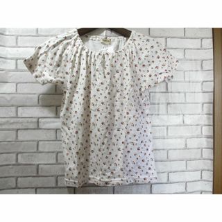 レディース　カットソー　花柄　Ｌサイズ(Tシャツ(半袖/袖なし))