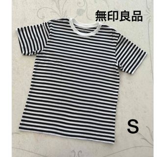 ムジルシリョウヒン(MUJI (無印良品))の【美品】無印良品　ボーダー半袖Tシャツ(Tシャツ(半袖/袖なし))