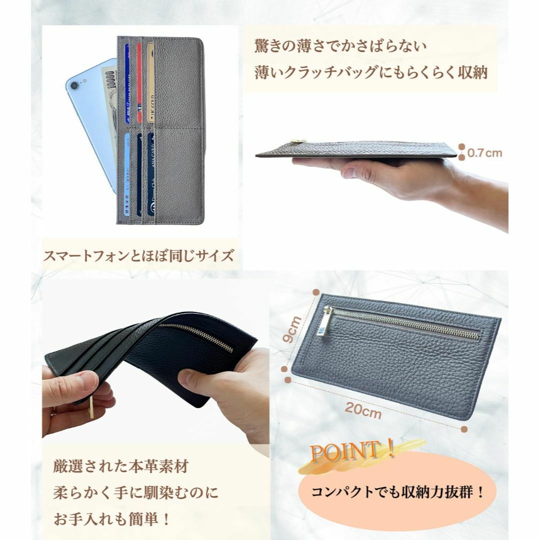 【色: ターコイズブルー】[N.SPACE.DESIGN] 長財布レディース 軽 レディースのバッグ(その他)の商品写真