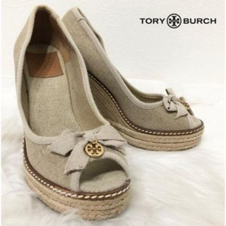 Tory Burch - トリーバーチ厚底オープントゥパンプスエスパドーリュ