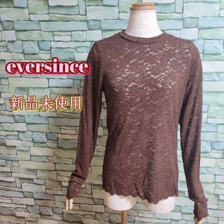 eversince  新品未使用 総レース 長袖トップス  透け感 F(シャツ/ブラウス(長袖/七分))