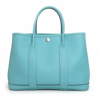 エルメス(Hermes)のエルメス ガーデンパーティ TPM 30 ハンドバッグ ヴァッシュカントリー レザー ブルーサンシール ライトブルー 青 シルバー金具 T刻印 箱付 HERMES（新品・未使用品）(ハンドバッグ)