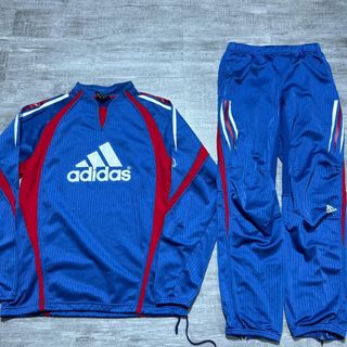 アディダス(adidas)のAdidas アディダス サッカー トレーニングウェア 上下 セットアップ M青(ウェア)