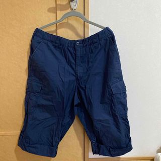 ユニクロ(UNIQLO)の専用です！ユニクロ　ハーフパンツ　綿100    ネイビー　L(ショートパンツ)