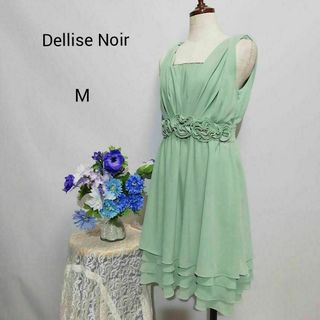 Dellise Noir 極上美品　ドレス　ワンピース　パーティー　М　グリーン(ナイトドレス)