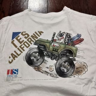 エンドレスサマー(THE ENDLESS SUMMER（TES）)のTES Tシャツ　M　犬　車(Tシャツ/カットソー(半袖/袖なし))