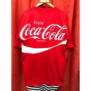 希少 コカ・コーラ ビッグシルエット オーバーサイズ Tシャツ 赤 L(Tシャツ/カットソー(半袖/袖なし))