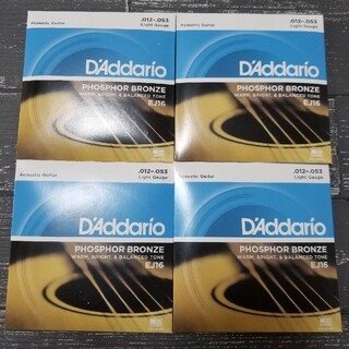 新品　D'Addario　ダダリオ アコースティックギター弦 EJ-16 4個(弦)