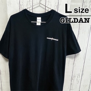 ギルタン(GILDAN)のUSA古着　GILDAN　Tシャツ　L　ブラック　黒　企業ロゴ　ワンポイント(Tシャツ/カットソー(半袖/袖なし))