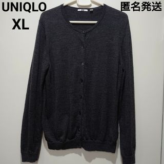 ユニクロ(UNIQLO)の【毛玉あり】UNIQLO ウールカーディガン ダークグレー XL ユニクロ(カーディガン)