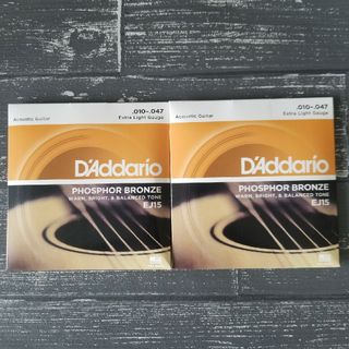 新品　D'Addario ダダリオ アコースティックギター弦 EJ15 2個(弦)