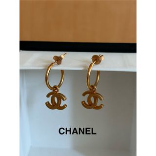 シャネル(CHANEL)のシャネル CHANEL ピアス ココマーク フープ ピアス 《新品未使用》(ピアス)