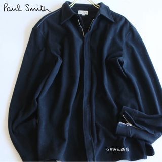 ポールスミス(Paul Smith)の【PAUL SMITH】やや厚手　柔らか綿アウター　隠しジップ　黒　L★(ブルゾン)