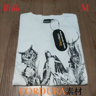 ワイルドシングス(WILDTHINGS)の【新品】WILD THINGS アウトドア CORDURA素材 Tシャツ 白 M(Tシャツ/カットソー(半袖/袖なし))