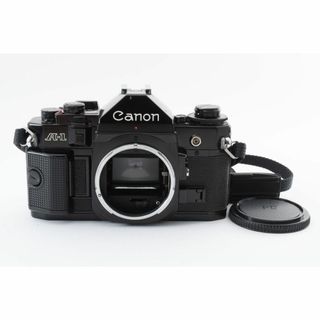 キヤノン(Canon)の美品 CANON A-1 ブラック フィルムカメラ モルト新品交換済 C655(その他)