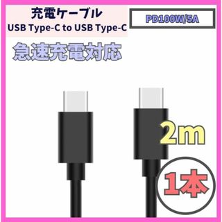 USB Type-C 充電ケーブル 2m USB-C PD 100W f1w(バッテリー/充電器)