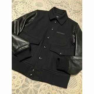 ROLLロール　 Melton x Cowhide Jacket スタジャン(ブルゾン)