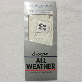 ホーガン(HOGAN)のHogan 右手用 ゴルフグローブ ホワイト 20サイズ レディース 訳あり(手袋)