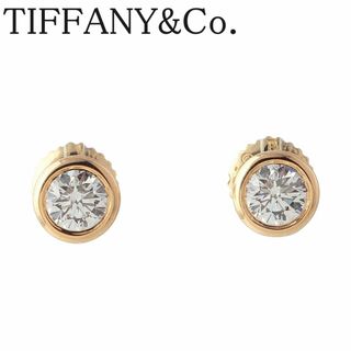 ティファニー(Tiffany & Co.)のティファニー バイザヤード ダイヤ ピアス 約0.3ct×2 シリアルあり 枠5.7mm 750YG スクリューキャッチ 箱 新品仕上げ済 TIFFANY【16482】(ピアス)