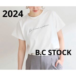 ベーセーストック(B.C STOCK)のベーセーストック　B.C STOCK    コンパクトロゴTEE   ホワイト(Tシャツ(半袖/袖なし))